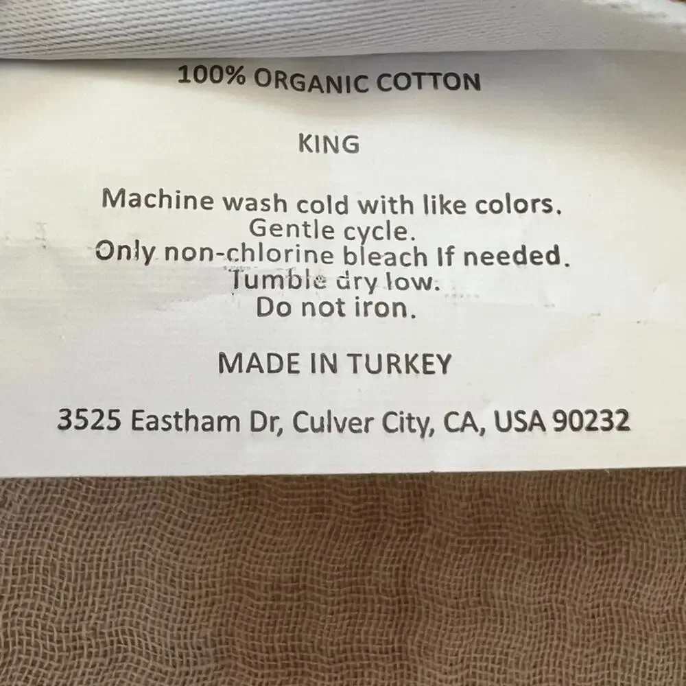 PARACHUTE Pillow Sham Cloud Organic Cotton Set of Two King Tan